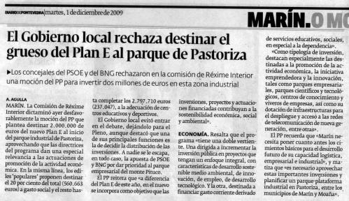 Diario de Pontevedra, 1 de xaneiro de 2009