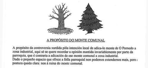 Fragmento da folla parroquial de San Xulián, marzo de 2010