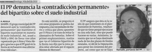 Diario de Pontevedra, 4 de abril de 2010