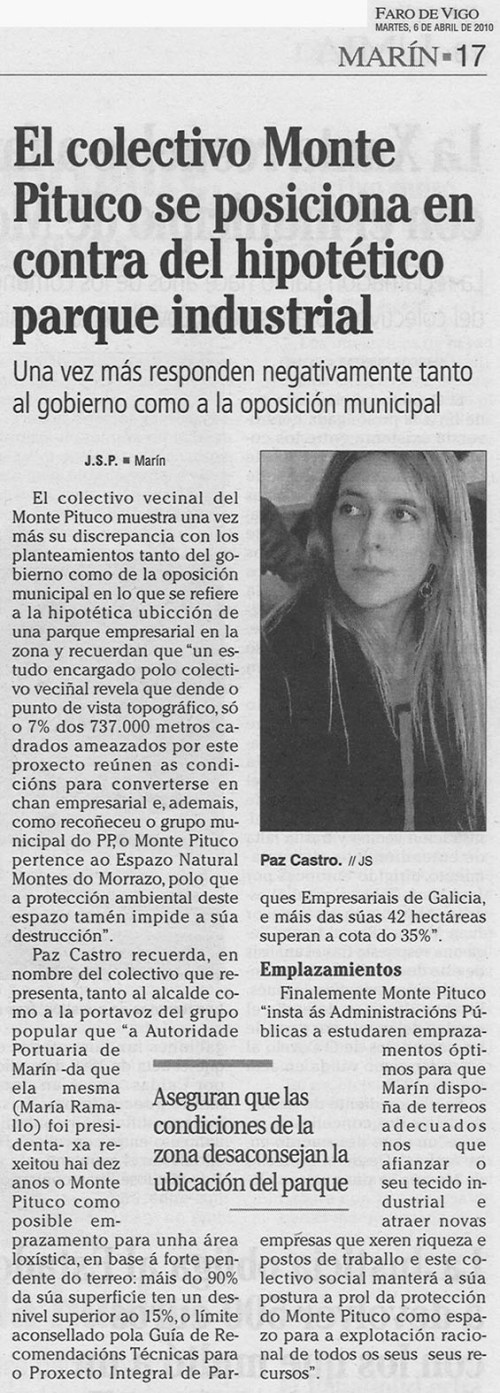 Faro de Vigo, 6 de abril de 2010