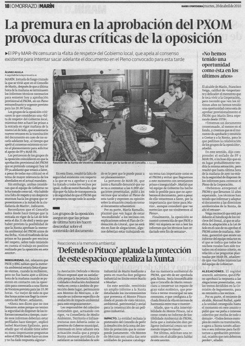Diario de Pontevedra, 20 de abril de 2010