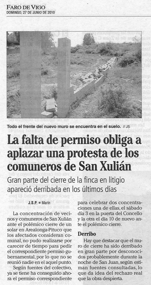 Faro de Vigo, 27 de xuño de 2010