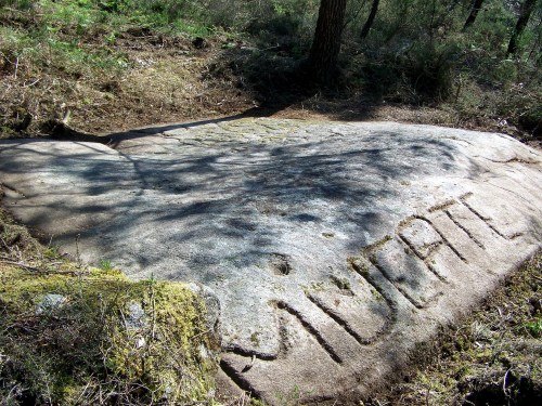 Petroglifos da Carrasca, en San Xulián (Marín).