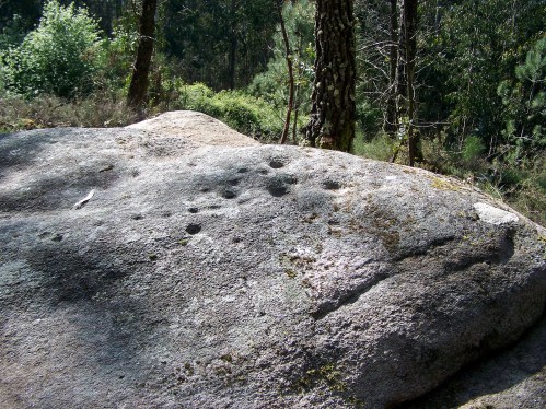 Petroglifos da Carrasca, en San Xulián (Marín).
