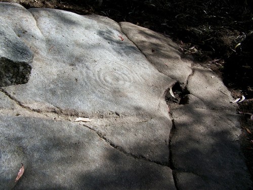 Petroglifos da Carrasca, en San Xulián (Marín).