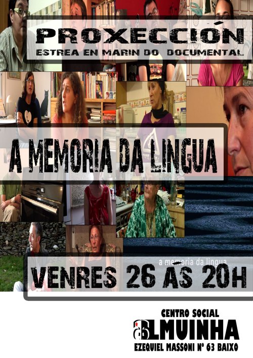 Proxección de "A memoria da lingua" no Centro Social Almuinha.