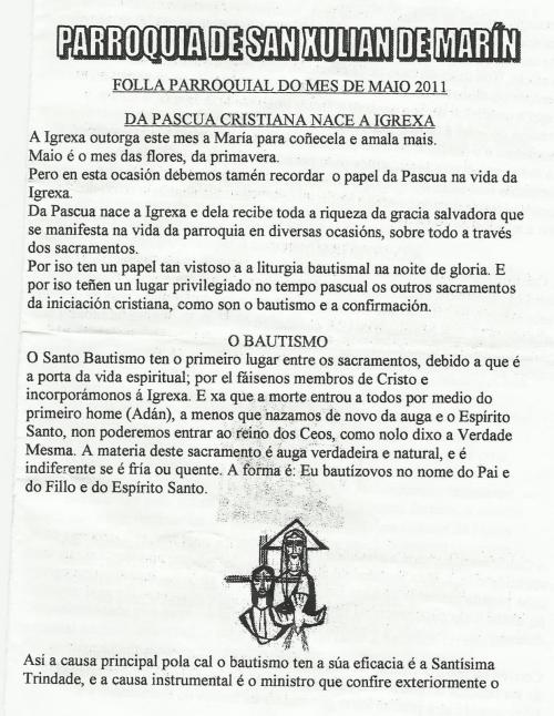 Folla parroquial de San Xulián, maio de 2011