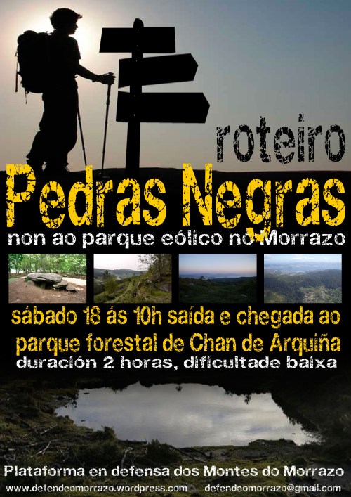 Sábado 18 de xuño, roteiro por Pedras Negras, organizado pola Plataforma en Defensa dos Montes do Morrazo.