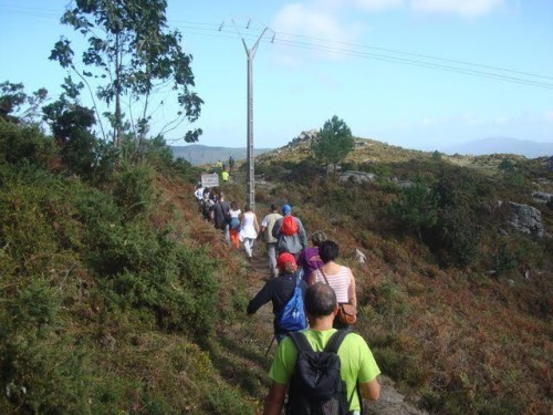 Segunda andaina pola Serra do Galiñeiro contra o parque eólico. Foto, Xilberte Manso.