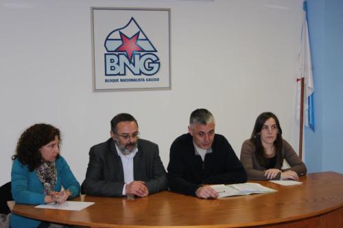 Pilar Blanco, Xosé Manuel Millán, Bieito Lobeira e Ornela Fernández, do BNG do Morrazo.