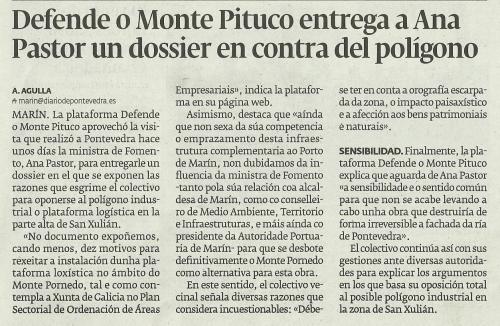 Diario de Pontevedra, 3 de abril de 2012.