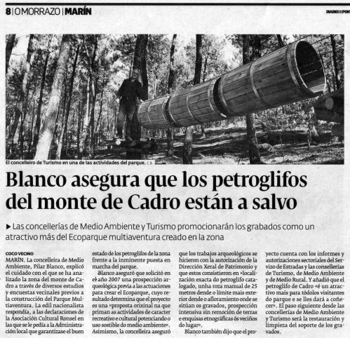 Diario de Pontevedra, 8 de marzo de 2010.