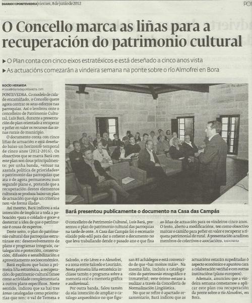 Diario de Pontevedra, 8 de xuño de 2012.