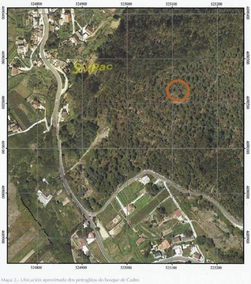 Do libro "Petroglifos e outras prehistorias: cadernos de arqueoloxía marinense", de Xulio Abal e Álvaro Arizaga.