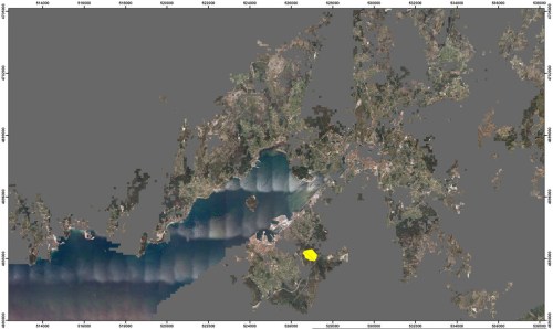 Plano da conca visual do espazo afectado polo proxecto da Plataforma Loxística Marín-Pontevedra.