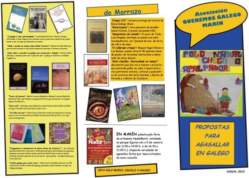 Recomendacións de Nadal de 'Queremos Galego' Marín.