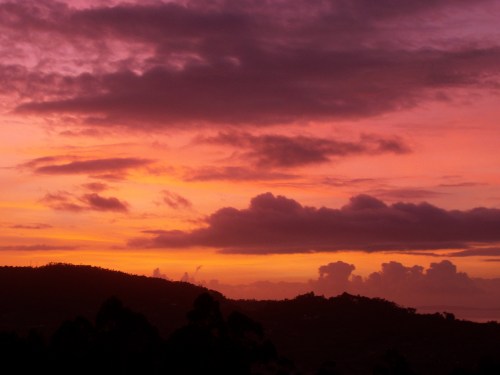 Solpor dende o Monte Pituco, 1 de xaneiro de 2013.