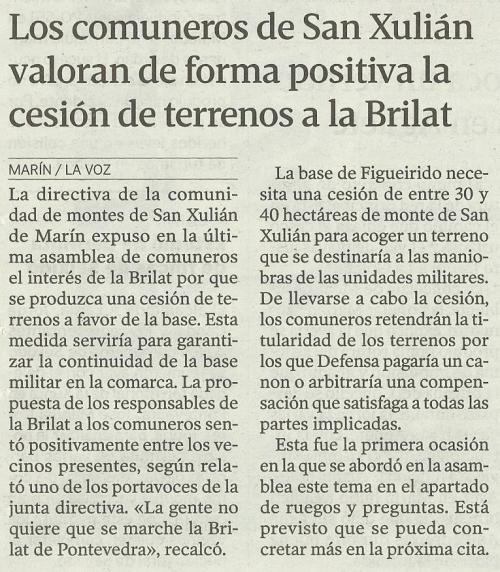 La Voz de Galicia, 17 de xaneiro de 2013.