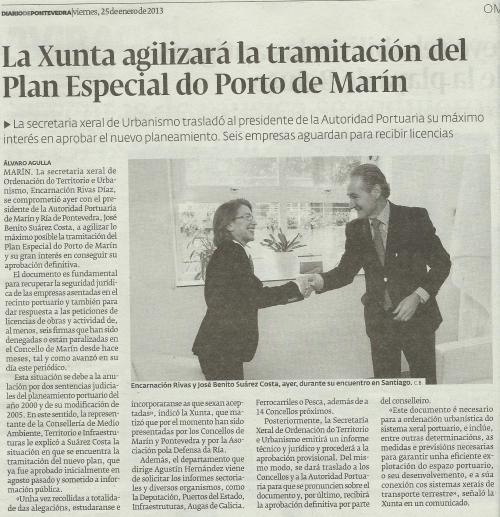 Diario de Pontevedra, 25 de xaneiro de 2013.