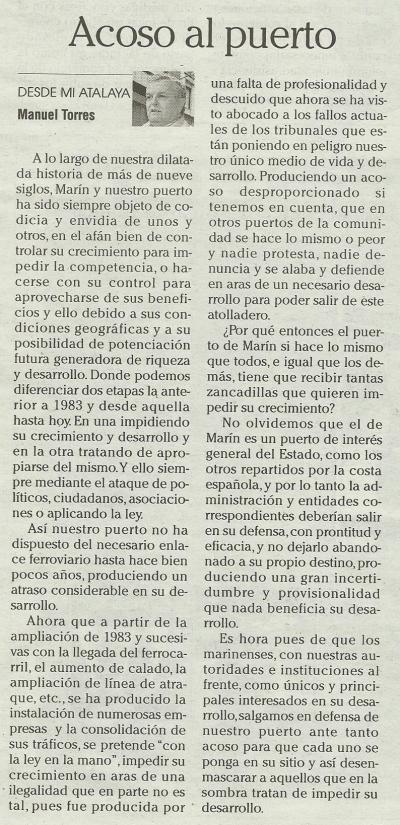 Faro de Vigo, 31 de xaneiro de 2013.