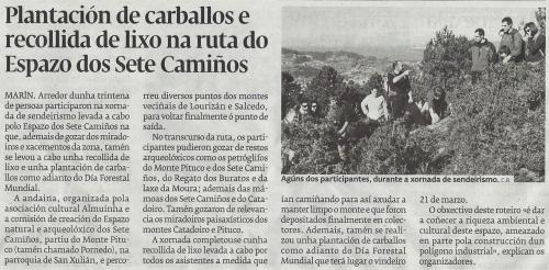 Diario de Pontevedra, 19 de marzo de 2013.