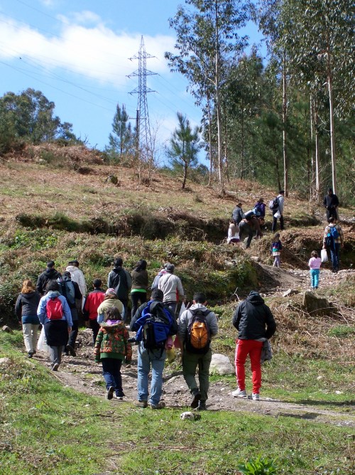 Subindo cara ao miradoiro do Monte Catadoiro.