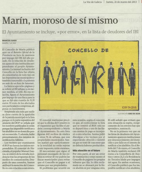 La Voz de Galicia, 21 de marzo de 2013.