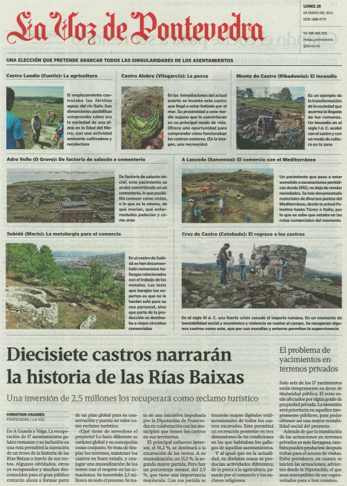 La Voz de Galicia, 28 de xaneiro de 2013.
