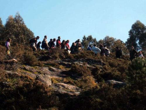 A carón dos petróglifos de Sete Camiños (foto, Almuinha).