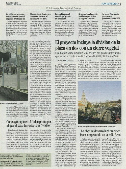 Faro de Vigo, 7 de abril de 2013.