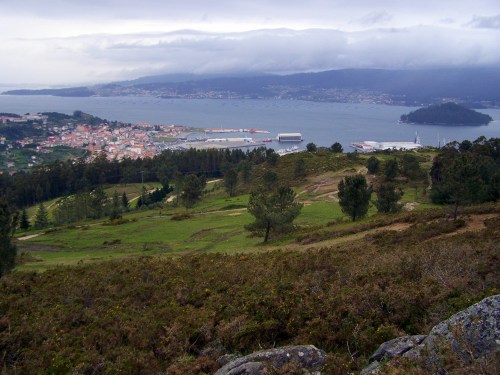 Vista do Monte Pornedo e da ría.