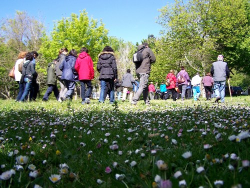 Saíndo da área de lecer a carón do Monte Pornedo.