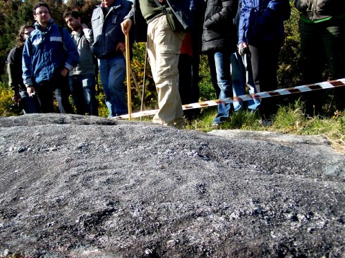 Nos petroglifos de Outeiro da Mina.