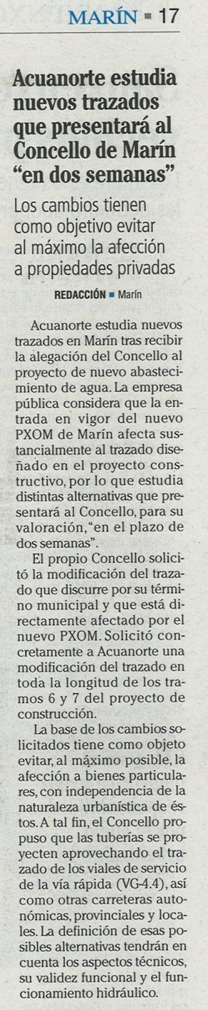 Faro de Vigo, 14 de abril de 2013.