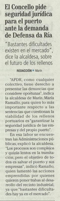 Faro de Vigo, 17 de marzo de 2013.