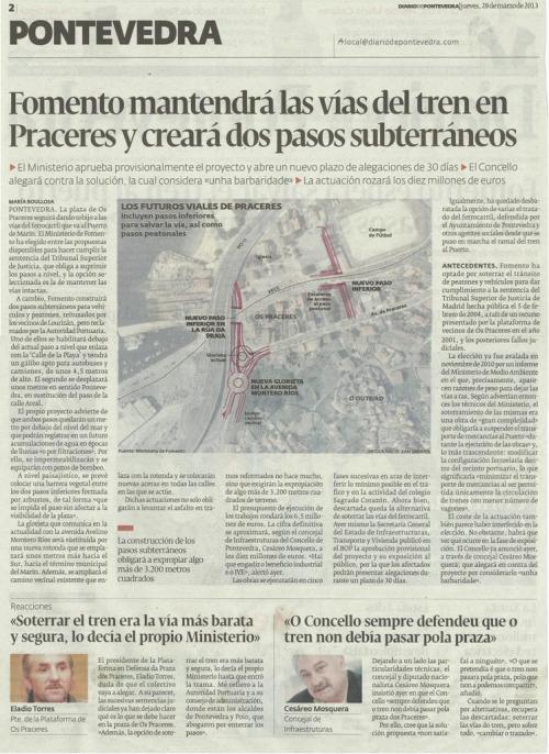 Diario de Pontevedra, 28 de marzo de 2013.