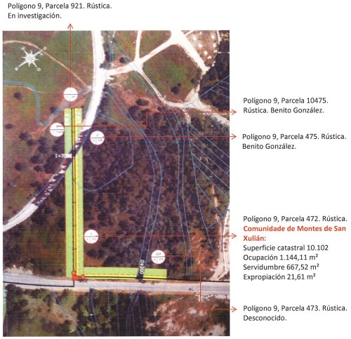 Planos de Acuanorte coa tubería orientada ao Monte Pituco.