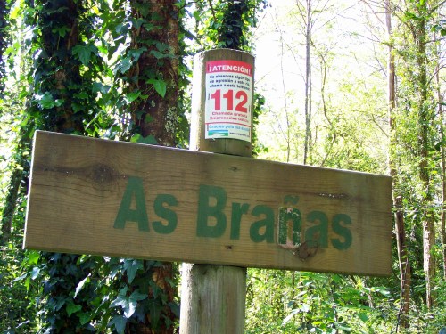 Sinalización no itinerario do río Gafos.