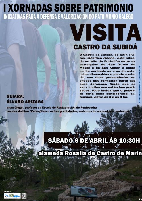 Visita ao Castro da Subidá, con Álvaro Arizaga, organizada por Queremos Galego Marín.