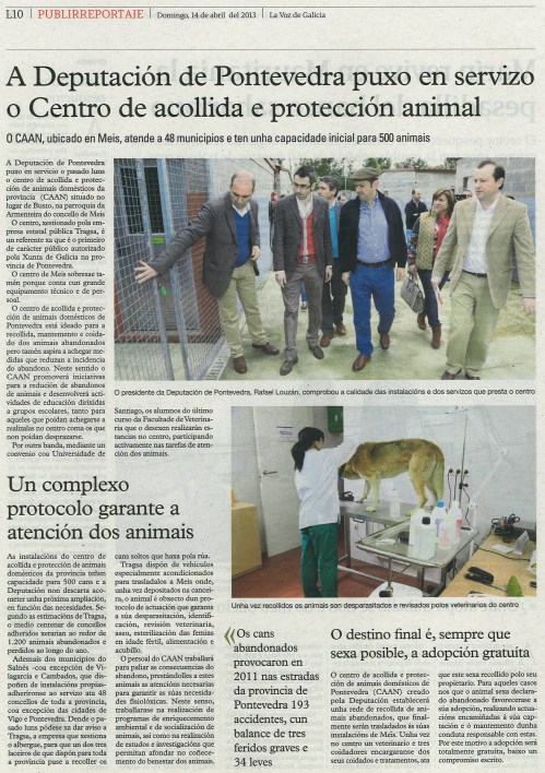 La Voz de Galicia, 14 de abril de 2013.