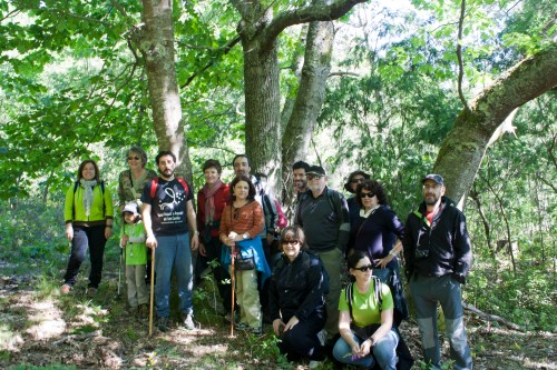 O grupo de sendeirismo do Colexio de Avogados de Pontevedra visitou o Espazo Natural e Arqueolóxico dos Sete Camiños. (Foto: Fran Currás).