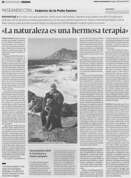 Diario de Pontevedra, 12 de maio de 2013.