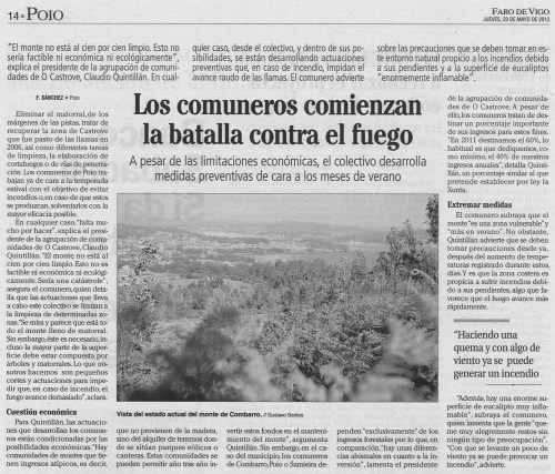 Faro de Vigo, 23 de maio de 2013.