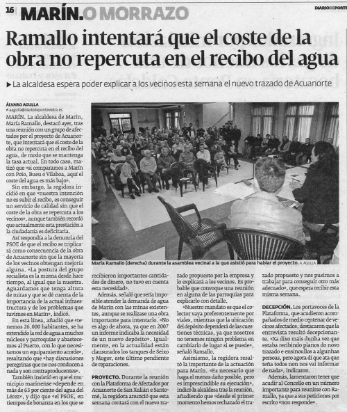 Diario de Pontevedra, 30 de abril de 2013.