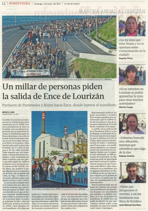La Voz, 2 de xuño de 2013.