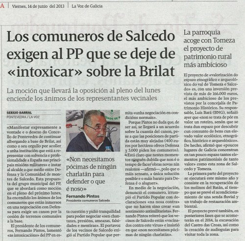 La Voz, 14 de xuñoñ de 2013.