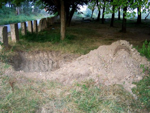 Obras na arboreda para reubicar o mobiliario desmantelado da área recreativa do Pituco.