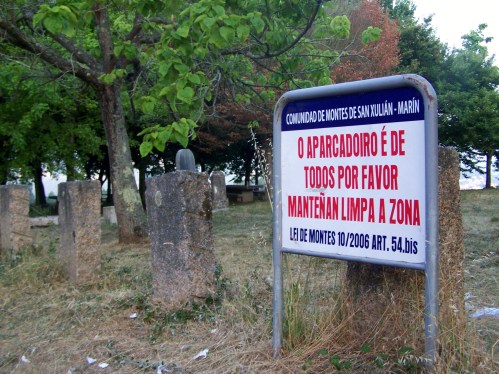 "Aparcadoiro" segundo a RAG: "lugar destinado para aparcar".