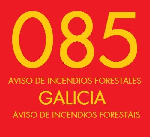085, teléfono de emerxencia contra-incendios.