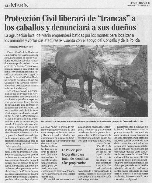 Faro de Vigo, 7 de xullo de 2013.